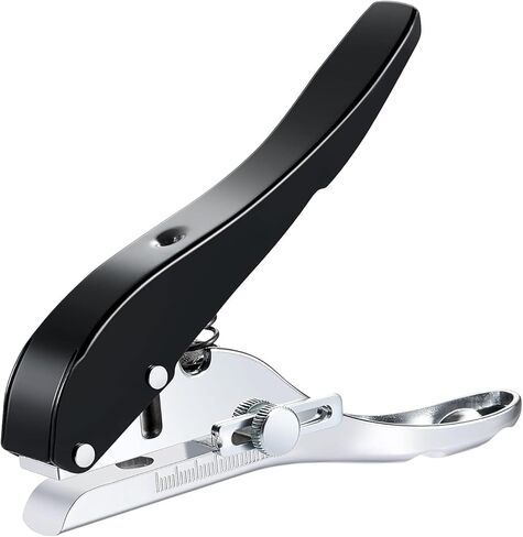 ثقب واحد، ثقب واحد 1/4 بوصة، ثقب واحد عالي التحمل للورق والحرف اليدوية من الورق المقوى البلاستيكي، للأطفال والكبار (8 مم أسود) in Kuwait