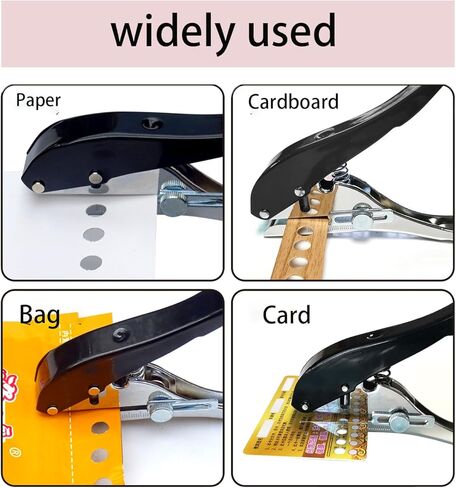 ثقب واحد، ثقب واحد 1/4 بوصة، ثقب واحد عالي التحمل للورق والحرف اليدوية من الورق المقوى البلاستيكي، للأطفال والكبار (8 مم أسود) in Kuwait