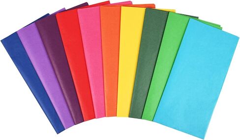 Simetufy 60 Sheets Tissue Paper for Gift Bags, 10 Bold Colored Tissue Paper for Crafts, Art Tissue Paper Bulk, Gift Tissue Paper 20 x 20 Inch in Saudi Arabia
