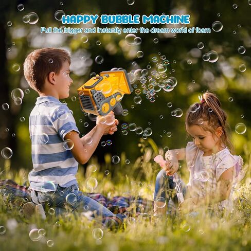 فقاعة آلة بندقية مع أضواء ترقية التلقائي آلة فقاعة الناسف مع 4 زجاجات فقاعة إعادة ملء الحل شاحنة تصميم فقاعة صانع آلة لعبة مجموعة للأطفال عيد ميلاد حفل زفاف في الهواء الطلق in Kuwait