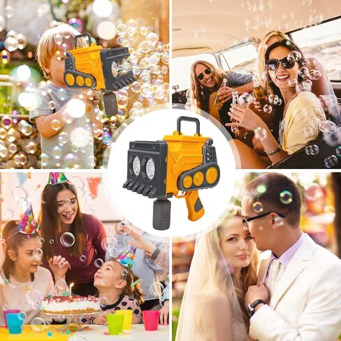 فقاعة آلة بندقية مع أضواء ترقية التلقائي آلة فقاعة الناسف مع 4 زجاجات فقاعة إعادة ملء الحل شاحنة تصميم فقاعة صانع آلة لعبة مجموعة للأطفال عيد ميلاد حفل زفاف في الهواء الطلق in Kuwait