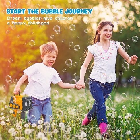 فقاعة آلة بندقية مع أضواء ترقية التلقائي آلة فقاعة الناسف مع 4 زجاجات فقاعة إعادة ملء الحل شاحنة تصميم فقاعة صانع آلة لعبة مجموعة للأطفال عيد ميلاد حفل زفاف في الهواء الطلق in Kuwait