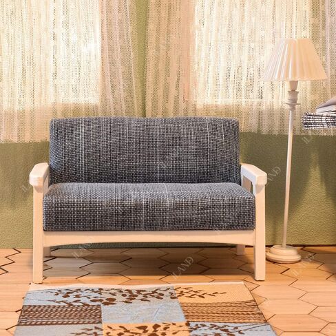 iland Dollhouse Couch and Miniature Sofa Set with Mini Houndstooth Cushions, Dollhouse Furniture on 1/12 Scale for Dollhouse Living Room (Grey Green) in Saudi Arabia