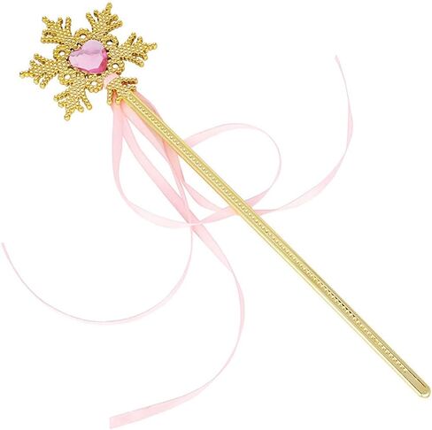 Tvoip 5Pcs Princess Wand Cute Snowflake Magic Wand Costume Wand Magic Wand for Girls Halloween Day Party 13 Inches Gold in Saudi Arabia