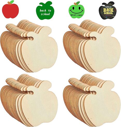 40 قطعة من خشب أبل شكل اصنعها بنفسك قصاصات لعيد الميلاد قطع خشبي غير مكتمل DIY هدية العلامات فارغة خشب أبل لكتابة الرسم البيروغرافي DIY لوازم الحرف المنزلية in Kuwait
