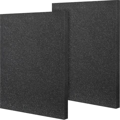 kymqlyw 2 Pieces Polyurethane Foam Sheet 15.8 x 11.8 x 1 Inch Cuttable Polyurethane Foam Pads Craft Foam Black Tool Box Foam Insert for Toolbox Camera Storage and Crafts(15.8 x 11.8 x 1 Inch) in Kuwait