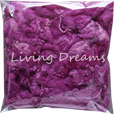 صوف محشو بنسيج منسوج. تتضمن ألياف كوريديل مشابك للتلوين بالإبرة والدوار وشعر الدمية والحرف - لون الأوركيد in Kuwait