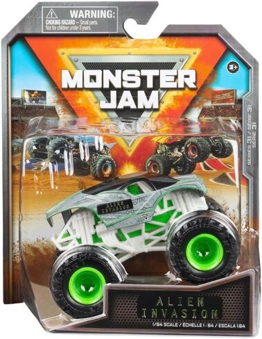 Monster Jam 2023 Spin Master 1:64 Diecast Truck Series 31 Steel Reveal Alien Invasion in Saudi Arabia