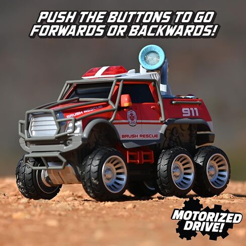 Sunny Days Entertainment Maxx Action Fire Rescue - Off Road Firetruck Toy with Working Water Cannon and Targets | Lights, Sounds, Motorized Drive and Shooting Water | Over 14 Inches Long in Saudi Arabia