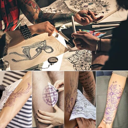 Tattoo Transfer Paper, Blackbudda 100 PCS Tattoo Stencil Paper for Tattooing, 4 Layers Stencil Transfer Paper, A4 Size in Saudi Arabia