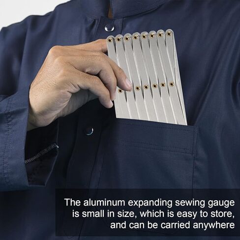 Aluminum Expanding Sewing Gauge Buttonhole Gauge Button Space Guide Quilting Equal Space Divider Button Sewing Tool for Button Hole, Curtains, Crafts(1) in Kuwait