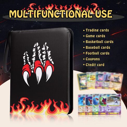 ZALORD 9-Pocket Trading Card Binder, 900 Pockets Card Holder with Removable 50 Sleeves, Trading Card Collection Album in Saudi Arabia