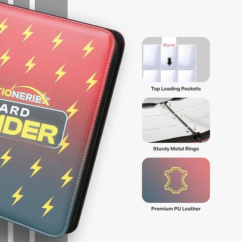 حافظة بطاقات تجارية ذات 9 جيوب بأكمام - تحمل مجموعة 720 بطاقة، ألبوم بطاقات تحميل علوي من Stationeriex مع سحاب إغلاق، هدايا للأطفال والمراهقين in Kuwait