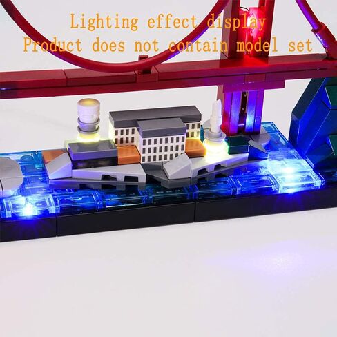 مجموعة إضاءة USB نسخة مطوّرة من جيمنت لمجموعة أفق المعماري سان فرانسيسكو جسر البوابة الذهبية - متوافقة مع نموذج مكعبات ليجو 21043 (مجموعة ليغو غير مدرجة) (مع التعليمات) in Saudi Arabia
