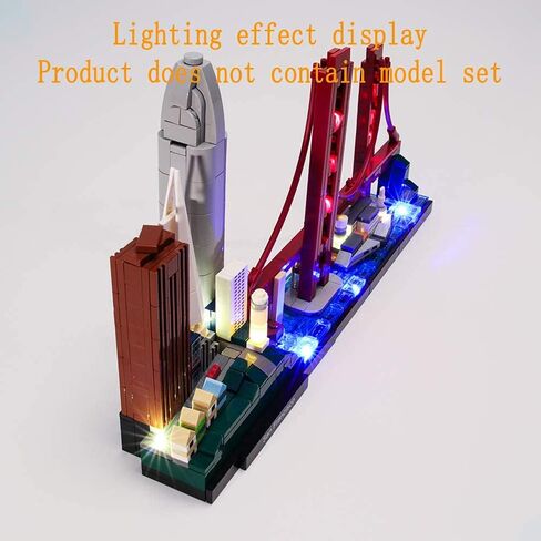 مجموعة إضاءة USB نسخة مطوّرة من جيمنت لمجموعة أفق المعماري سان فرانسيسكو جسر البوابة الذهبية - متوافقة مع نموذج مكعبات ليجو 21043 (مجموعة ليغو غير مدرجة) (مع التعليمات) in Saudi Arabia