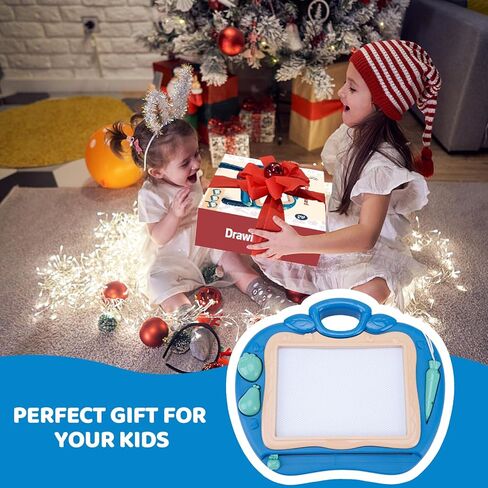 لوحة رسم مغناطيسية من Hiitytin للأطفال الصغار من سن 1 إلى 3 سنوات، لوحة رسومات الشعار المبتكرة الملونة القابلة للمسح للأطفال، ألعاب تعليمية تعليمية للأطفال هدايا عيد ميلاد للفتيات من سن 1 إلى 3 سنوات، باللون الأزرق in Kuwait