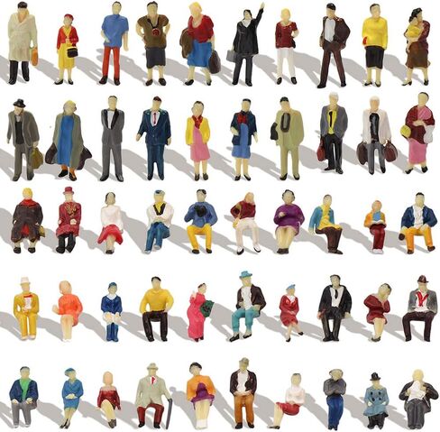 P8715 100pcs HO Scale 1:87 Seated and Standing People Assorted Figures Passengers New in Saudi Arabia