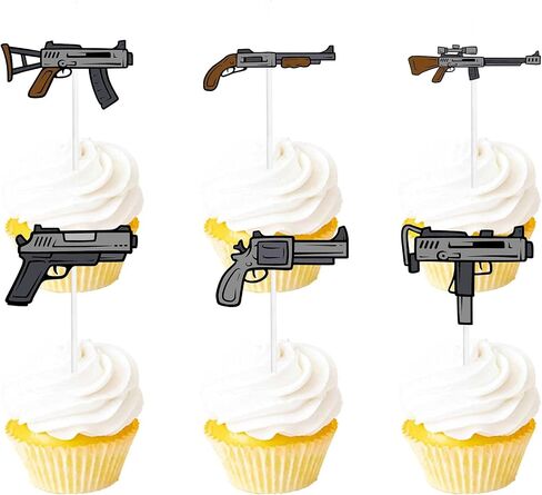 18pcs Silver Glitter Dessert Cupcake Topper Army Soldier Military Theme Decor Supplies Man Boys Happy Birthday Party Decorations in Saudi Arabia