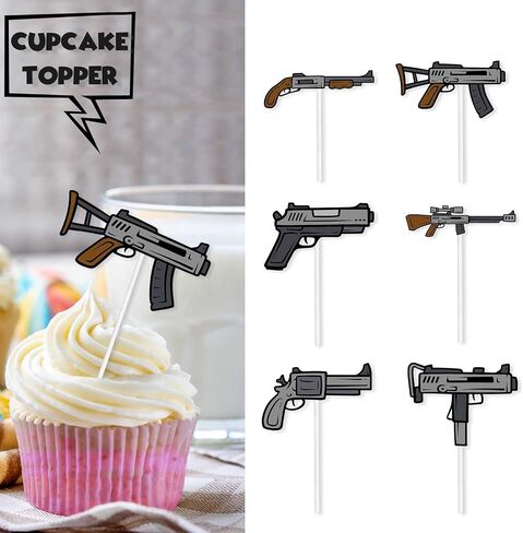 18pcs Silver Glitter Dessert Cupcake Topper Army Soldier Military Theme Decor Supplies Man Boys Happy Birthday Party Decorations in Saudi Arabia