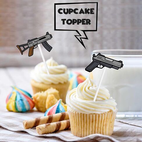 18pcs Silver Glitter Dessert Cupcake Topper Army Soldier Military Theme Decor Supplies Man Boys Happy Birthday Party Decorations in Saudi Arabia