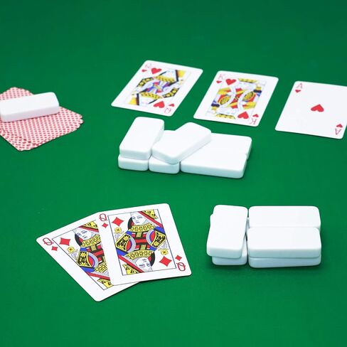 غطاء طاولة Plusvivo Mahjong مضاد للانزلاق وتقليل الضوضاء لـ Mahjong Paigow Poker Dominos 32.6 بوصة × 32.6 بوصة (83 سم × 83 سم) أخضر in Kuwait