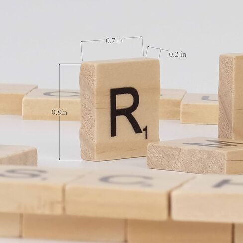 حروف C CRYSTAL LEMON Scrabble للحرف اليدوية والألعاب - عبوة مكونة من 200 بلاط خشبي - مثالية للمشروعات التي تصنعها بنفسك، واستبدال ألعاب اللوحة، والمزيد! in Kuwait