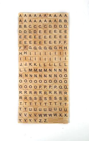 حروف C CRYSTAL LEMON Scrabble للحرف اليدوية والألعاب - عبوة مكونة من 200 بلاط خشبي - مثالية للمشروعات التي تصنعها بنفسك، واستبدال ألعاب اللوحة، والمزيد! in Kuwait