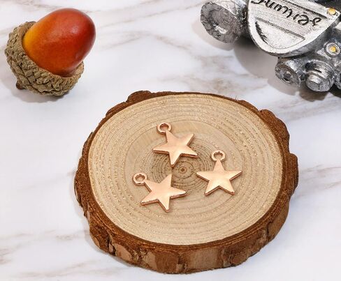 Shapenty Mini Metal Star Pendant Charms Beads Bulk Pentagram Charms for Necklace Earring Bracelet Keychain Jewelry Making Craft Project Christmas Ornaments Decoration, 60PCS in Saudi Arabia