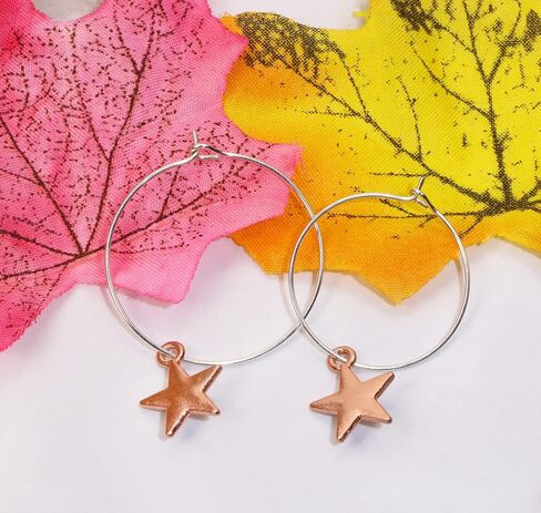 Shapenty Mini Metal Star Pendant Charms Beads Bulk Pentagram Charms for Necklace Earring Bracelet Keychain Jewelry Making Craft Project Christmas Ornaments Decoration, 60PCS in Saudi Arabia