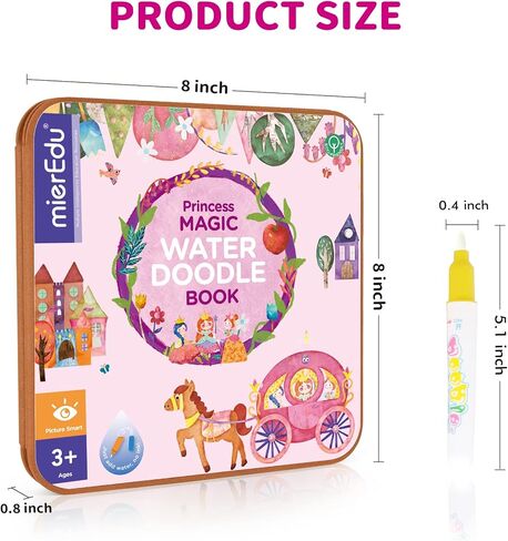 mierEdu Paint with Magical Water Coloring Books for Toddler-Kids No Mess Dinosaur Coloring Activity Books Age 3 and up, Educational Travel Toys for Boys Girls 3-5 Year Old(Dinos World) in Saudi Arabia