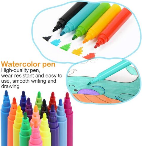 حقيبة تلوين فنية للإبداع من جيه زد للأطفال مع تطوير الخيال والإبداع، 168 قطعة من اللوازم الفنية. in Kuwait