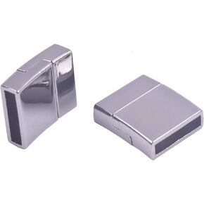 KONMAY 10 Sets 15.x3.0mm 5 Colors Mixed Glue-in Style Flat Jewelry Magnetic Clasps