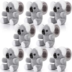 Lenwen 8 Pcs Stuffed Animal Slap Bracelets Adorable Plush Animals Slap Bracelets Bulk for Kids Girls Boys Easter Birthday Party Favors(Rabbit)
