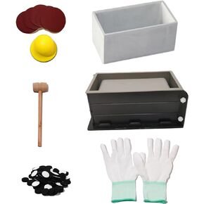 جيهتو مجموعات قوالب زراعة كبيرة مستطيلة من السيليكون - حافظة بلاستيكية متينة متضمنة - سهلة الفك، حاويات تخزين ذاتية الصنع، اواني عصارية ومنظم اقلام، قوالب خرسانية لصناعة فن الاسمنت in Kuwait