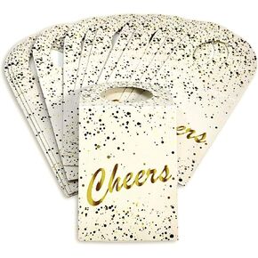 بطاقات هدايا زجاجة النبيذ - 15 بطاقة هدايا زجاجة النبيذ لحفلات أعياد الميلاد، هدايا الاحتفال، الذكرى السنوية، أو أي مناسبة خاصة. تناسب بطاقات الهدايا هذه بسهولة حول رقبة معظم الزجاجات. in Kuwait