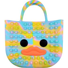 BABANA Fidget Purse for Girls - Bubble Push Pop Bag with Crazy Eyes, Silicone Fidget Handbag Toy for Kids | Birthday, Easter