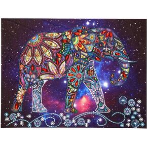 Ingzy Special Diamond Painting Kits Elephant,5D Diamond Art Kits Partial Drill Embroidary Kit Home Wall Decor(37x47CM) in Kuwait