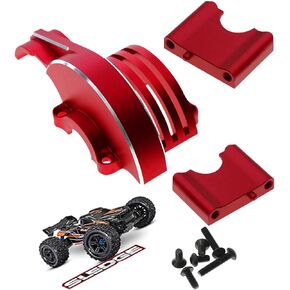 Upgrades Part for 1/8 Sledge 4WD,Aluminum Main Gear Cover Alloy Hops up for Sledge 4WD Monster Truck RC Car #95076-4,Replace #9584,Red in Kuwait