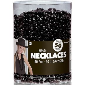 Sparkling Purple Metallic Oval Bead Party Necklaces (50 Pcs.) - 30" - Elegant & Vibrant Accessories - Perfect for Any Occasion