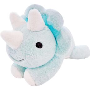 uoozii 24.8" | 5 Pounds Blue Dinosaur Weighted Stuffed Animals with Unscented Microwave Heating Pad Inside, Cute Coolable Heatable Big Weighted Plush for Stress & Period Pain Relief