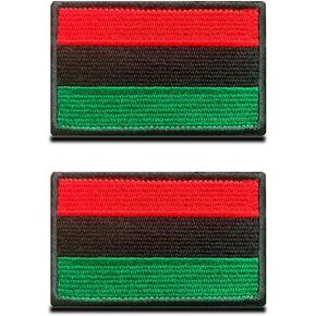 2 Pcs Puerto Rico Flag Patches, Tactical Embroidery Puerto Rico Applique Emblem Military Patch with Hook and Loop Fastener for Hats Backpack Jackets Clothes Uniform Vest Team