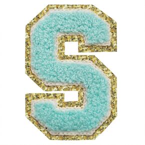 3Pcs Letter Patches Varsity Glitters Chenille,SPRT Iron on White Letter Patch,Alphabet Cloth Patch for Team Costume Decoration 3.1in Height A(3 Pieces) in Kuwait