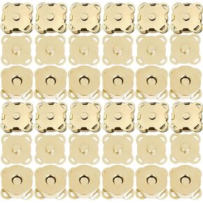 EuTengHao Magnetic Snaps Buttons, Silver Magnetic Purse Snap Clasps, Plum Magnetic Snap Closures for Purses Handbags, 15mm Magnet Button Closure Fastener for Clothes Sewing DIY Craft