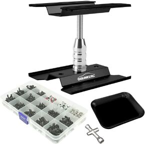 OGUNKE RC Car Repair Work Stand Repair Tool Set 360 Degree Rotation and 521 PCS RC Screws Kit (Black)