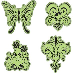 Inkadinkado Stamping Gear Cling Stamps, Butterfly Garden