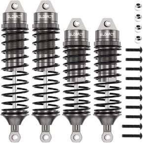 RC Oil Shock Absorber Aluminum Adjustable Front & Rear Shocks for Traxxas Slash 2WD Rustler Stampede Raptor R 4X4 Slash Hoss 4X4 VXL Stampede Bandit Rustler 1/10 Upgrades Parts (Titanium) in Kuwait