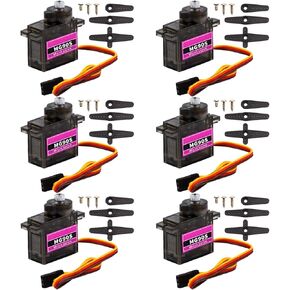 CenryKay MG90S Servo 9G Micro Servo Motor，6PCS MG90S Metal Geared Servo Motor for Arduino Raspberry Pi