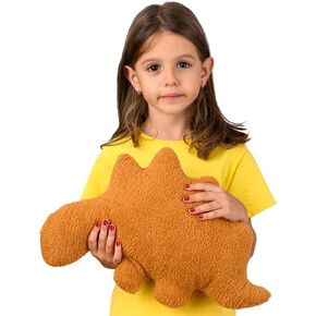 nutty toys Super Soft & Cute Dino Nugget Plush Pillow - Large 18" Dinosaur Chicken Nugget Room Decor for Boys & Girls - Top 2023, Best Stocking Stuffers for Kids, Tweens, Teens & Adults in Kuwait