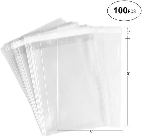 N'ice Packaging 100 Pcs 2x3 2Mil Clear Flat Cello / 2"x3" Cellophane Bags Good for Candies, Cookies, Bakery Goods, Soap, Other Goodie Treats in Kuwait