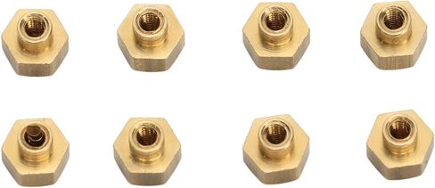RC Nut, Brass 8Pcs Rust Resistant RC Tire Lock Nut for SCX24 (5mm) in Kuwait